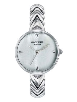 Sonata - Poze 7 Analog White MOP Dial Watch For Women - SP80149SM01W (M)