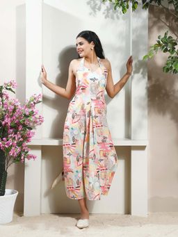 AAREIN - Women Yellow Halter Linen Dress