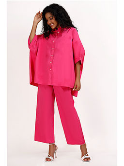Mala Singh - Womens Pure Cotton Solid Pink Co-Ord Set