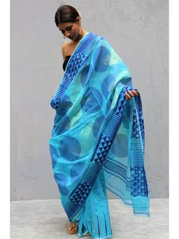Chidiyaa - Mohi Aasmaani Handwoven Cotton Blend Saree