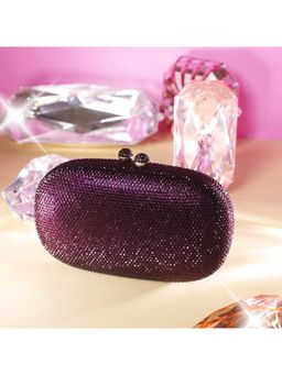 BE CHIC - Pebble Crystal Clutch Purple | Limited Edition