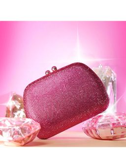 BE CHIC - Crystal Clutch Square Rani Pink