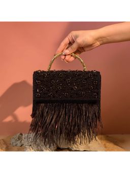 BE CHIC - Fiery Black Box Clutch Bag