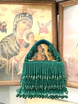 Adora By Ankita - Cristal Rectangle Flapper Green Clutch