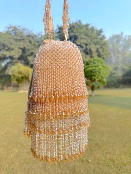Adora By Ankita - Long Gold Cristal Flapper Potlis