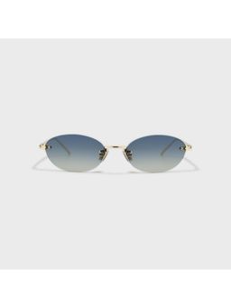 SAM AND MARSHALL - Dusk Metal Gold Frame Multi-Color Lens Oval Rimless Sunglasses- Dusk_Gradient_20272