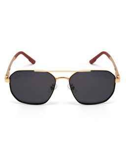 ROYAL SON - Retro Injected Grey Frame Black Lens Square Full Rim Sunglasses- Sg-Rs9090-C2 (58)