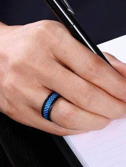 Yellow Chimes - Western Stylish Finger Thumb Stainless Steel Ring for Men (8)