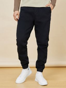 Styli - Dark Wash Denim Jogger With Drawstring Waist