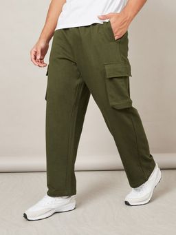Styli - Oversized Straight Leg Joggers With Cargo Pockets