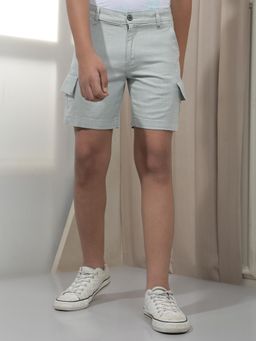 CRIMSOUNE CLUB - Boy'S Green Cotton Cargo Shorts