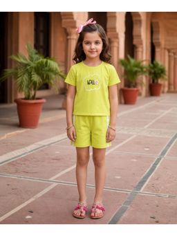 devils n angels - Girls Lime Green Co-Ord Set