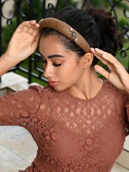 Odette - Beige Stoneware Hair Band