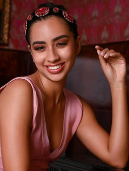 Odette - Red Stoneware Hair Band