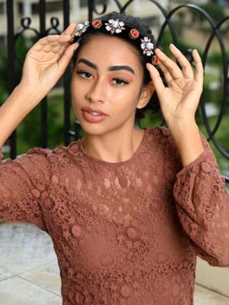 Odette - Red Stoneware Hair Band