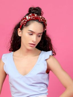 Odette - Red Metal Hair Band