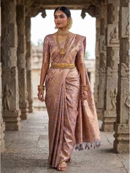 Mimosa - Purple Art Silk Banarasi Saree