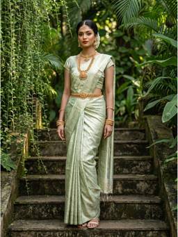 Mimosa - Green Art Silk Kanjivaram Saree