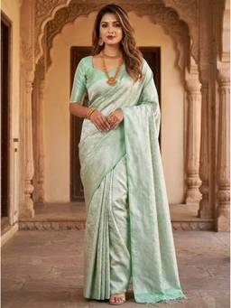 Mimosa - Green Art Silk Kanjivaram Saree