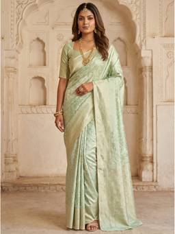 Mimosa - Green Art Silk Kanjivaram Saree