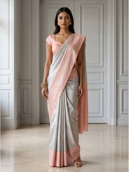 Mimosa - Grey Women's Art Silk Kanjivaram Saree