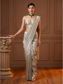 Mimosa - Grey Women's Art Silk Kanjivaram Saree