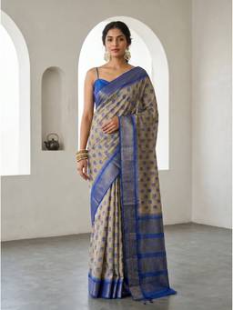 Mimosa - Blue Women's Art Silk Banarasi Saree