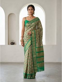 Mimosa - Green Women's Art Silk Banarasi Saree