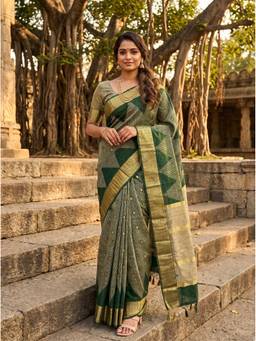 Mimosa - Green Women's Art Silk Banarasi Saree