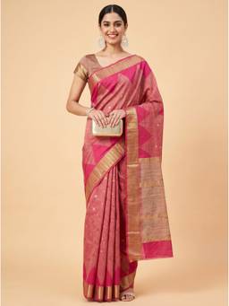 Mimosa - Pink Women's Art Silk Banarasi Saree
