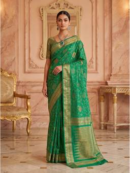Mimosa - Green Women's Art Silk Banarasi Saree