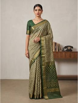 Mimosa - Green Women's Art Silk Banarasi Saree