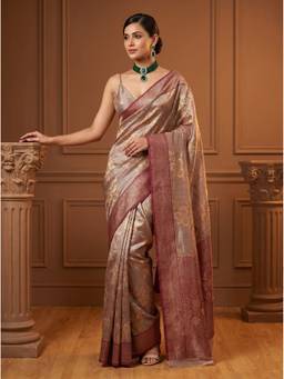 Mimosa - Mauve Women's Art Silk Banarasi Saree