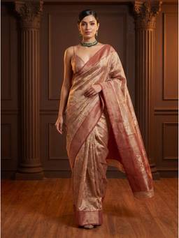 Mimosa - Maroon Women's Art Silk Banarasi Saree