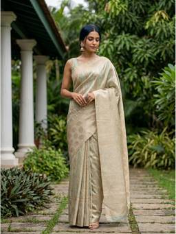 Mimosa - Green Art Silk Banarasi Zari Woven Design Saree
