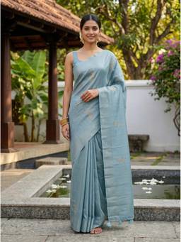 Mimosa - Blue Women's Art Silk Banarasi Saree
