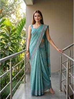 Mimosa - Blue Women's Art Silk Banarasi Saree
