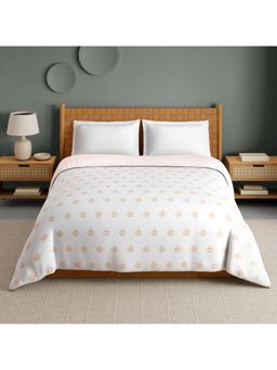 SPACES - Imprints 210 Tc Hygro Cotton Floral Print Double Quilt - White