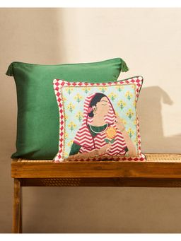 Chumbak - Rani Cushion Cover Palace Memoirs (16X16 Inches)