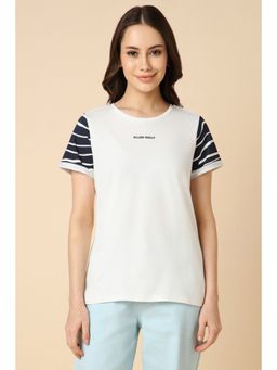 Allen Solly - Women White Patterned Casual T-Shirt
