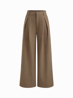 Cider - Mid Rise Straight Leg Pleated Trouser