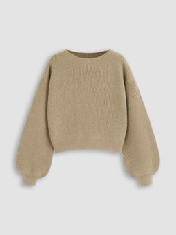 Cider - Knit Boat Neck Long Sleeve Top
