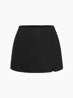 Cider - Cotton Mid Rise Split Mini Skirt Curve & Plus