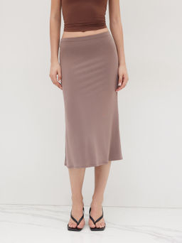 Cider - Low Rise Ruffle Midi Skirt