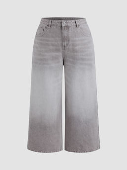 Cider - Denim Mid Rise Wide Leg Jeans Curve & Plus