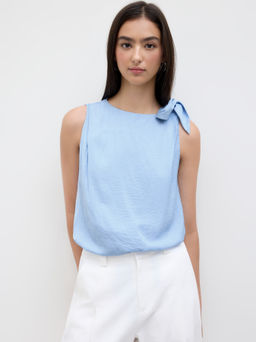 Cider - Boat Neck Bowknot Bodysuit