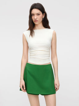 Cider - Linen-blend Pocket A-lined Skort
