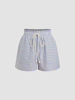 Cider - Drawstring Pull-On Striped Shorts