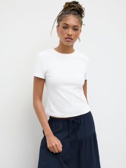 Cider - Cotton-blend Round Neckline Baby Tee