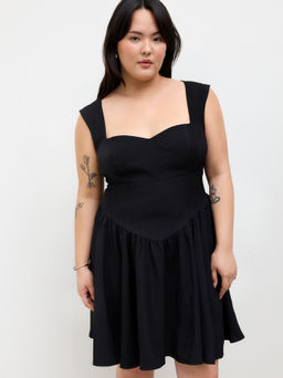 Cider - Sweetheart Ruffle Hem Mini Dress Curve & Plus